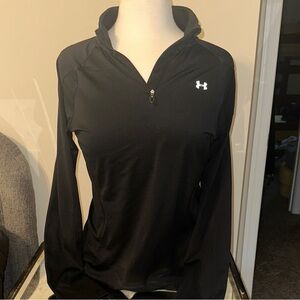 Under Armour Women's Black Quarter-Zip Long Sleeve Top